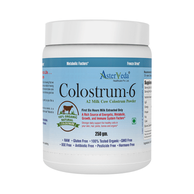 Asterveda Healthcare Organic Cow Colostrum for Energy, Immunity, Growth & Metabolism | Powder