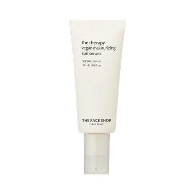 The Face Shop The Face Shop The Therapy Vegan Moisturizing Serum Sunscreen With Spf 50 Pa++++ For Braod Spectrum Protection SPF 50+ PA++++