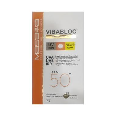 Vibabloc Sunscreen Gel SPF 50+ PA+++ | UVA/UVB, IRR & Blue Light Protection | Paraben-Free