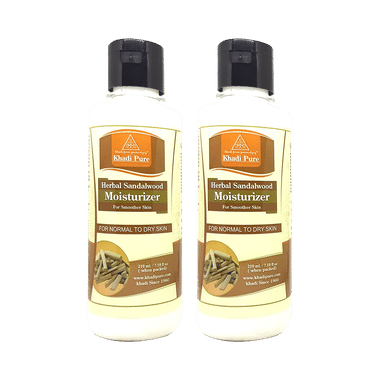 Khadi Pure Herbal Sandalwood Moisturizer (210ml Each)