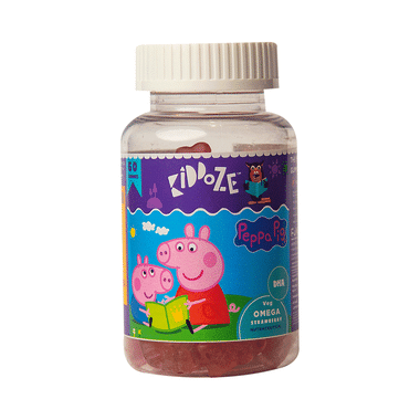 Kiddoze Peppa Pig DHA Veg Omega Gummies Strawberry