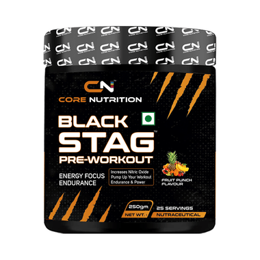 Core Nutrition Black Stag Pre-Workout Powder Fruit Punch