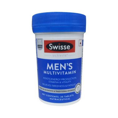 Swisse Ultivite Men's Multivitamin For Energy, Stamina & Fatigue Reduction | Tablet