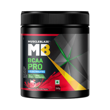 MuscleBlaze MB BCCA Pro + Electrolytes Powder Watermelon