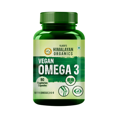 Vlado's Himalayan Organics Vegan Omega 3 6 9 Capsule | Natural Nutrition for Bone, Heart & Skin