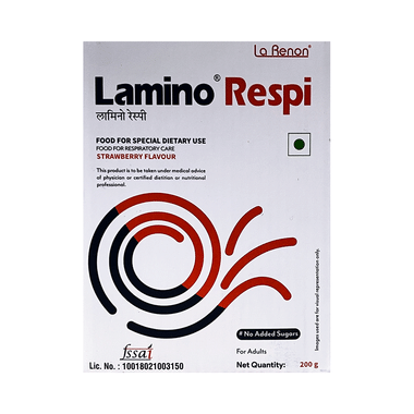 Lamino Respi Powder | Food Supplement For Respiratory Care | Flavour Strawberry