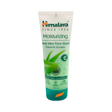 Himalaya Moisturizing Aloe Vera Face Wash with Cucumber Extract | Softens & Cools Dry Skin