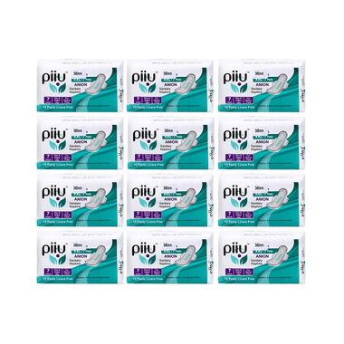 Piiu Anion Sanitary Pads (7 Each) With 2 Panty Liner Free XXL