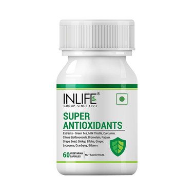 Inlife Super Antioxidants For Immunity & Fatigue Reduction | Veg Capsule