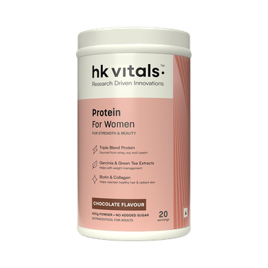 HK Vitals Protein Up Women | Powder with Whey Protein, Collagen & Biotin for Strength & Beauty