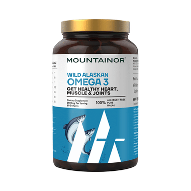Mountainor Wild Alaskan Omega 3 Fish Oil 2500mg | Softgel For Heart, Muscles & Joints