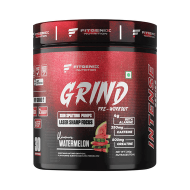 Fitgenix Nutrition Grind Pre Workout Powder Watermelon