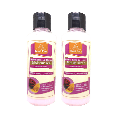 Khadi Pure Herbal Rose & Honey Moisturizer (210ml Each)