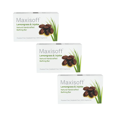 Maxisoft Lemongrass & Jojoba Bathing Bar (75gm Each)