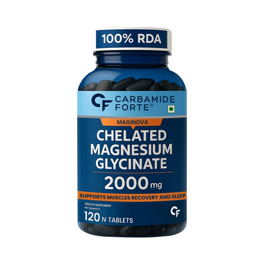 Carbamide Forte Chelated Magnesium Glycinate 2000mg For Muscle Recovery & Sleep Support | Tablet