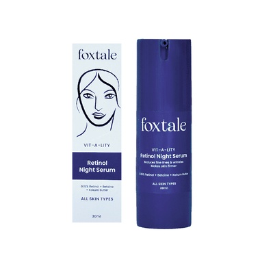 Foxtale Vit-A-Lity Retinol Night Serum | Reduces Fine Lines & Wrinkles | For All Skin Types
