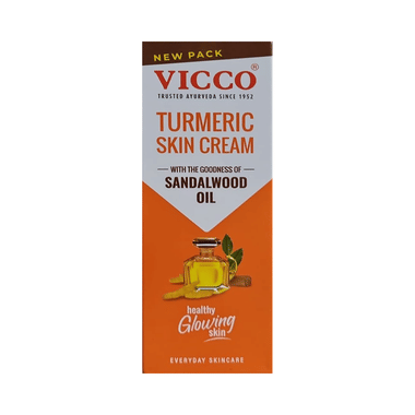 Vicco Turmeric Skin Cream With Sandalwood Oil | Ayurvedic Face Care
