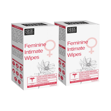 SheNeed Feminine Intimate Wipes (10 Each)