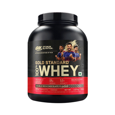 Optimum Nutrition (ON) Gold Standard 100% Whey Protein | For Muscle Recovery | No Added Sugar | Flavour Powder Double Rich Chocolate