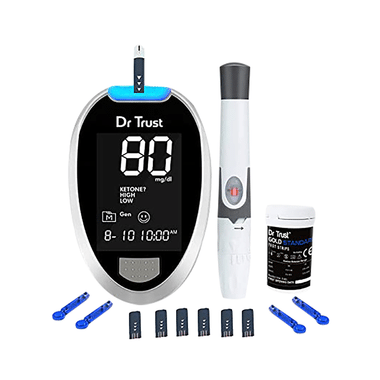 Dr Trust USA Gold Standard Blood Glucose Monitoring System Glucometer with 60 Test Strip