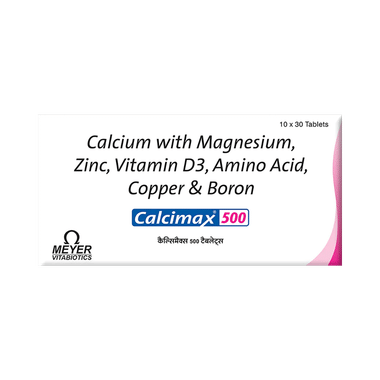 Calcimax Calcium 500 Tablet For Bone Health | Bone, Joint & Muscle Care