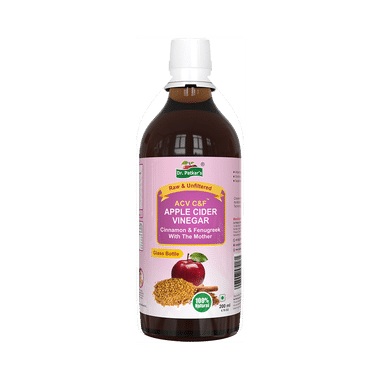 Dr. Patkar's Apple Cider Vinegar With Cinnamon, Fenugreek & The Mother | Raw & Filtered For Sugar & Diabetes Control