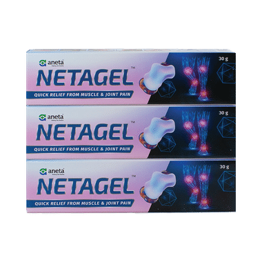Netagel Quick Relief From Muscle & Joint Pain Gel (30gm Each)