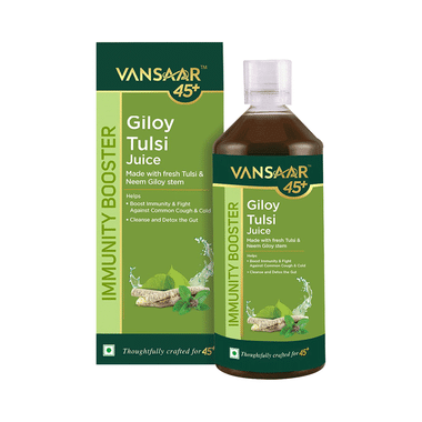 Vansaar 45+ Giloy Tulsi Juice| 4-in-1 Immuno-benefits | All-round Immunity