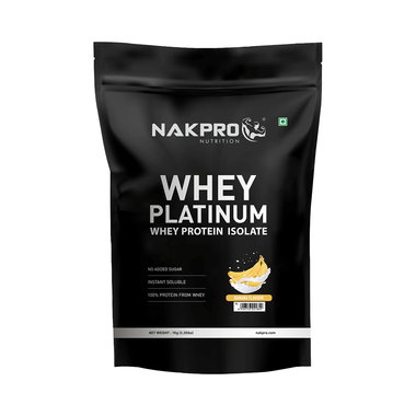 Nakpro Nutrition Whey Platinum Protein Isolate For Muscle Recovery | Flavour Banana