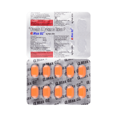 Qmax OZ 200 mg/500 mg Tablet