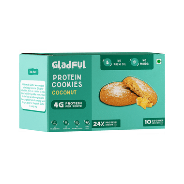 Gladful Protein Cookies (10 Each) Coconut