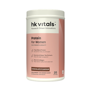 HK Vitals Protein Up Women | Powder with Whey Protein, Collagen & Biotin for Strength & Beauty