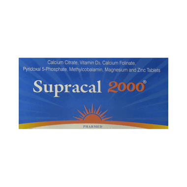 Supracal 2000 Tablet | Calcium & Vitamin D3 for Bone & Heart Health
