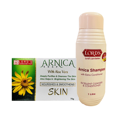 Lord's Arnica Shampoo With Extra Conditioner With Clear Skin 75gm Soap Free