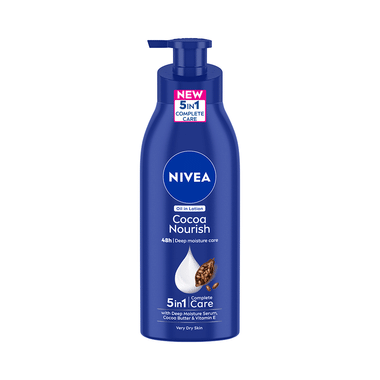 Nivea Cocoa Nourish Oil Lotion | 5 in 1 Complete Care for Deep Moisture Care | For Very Dry Skin
