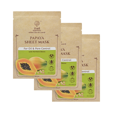 Khadi Essentials Papaya Sheet Mask (25ml Each)