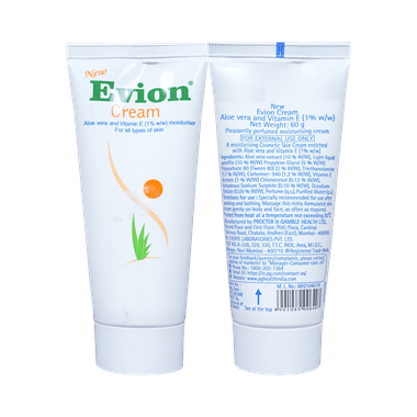 Evion Cream With Aloe Vera & Vitamin E (1%) | For Skin Health