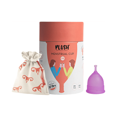 Plush Reusable Menstrual Cup With Cotton Carry Pouch XS