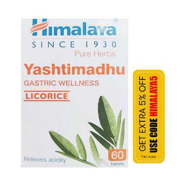 Himalaya Wellness Pure Herbs Yashtimadhu Tablet | Relieves Acidity & Manages Digestive Health