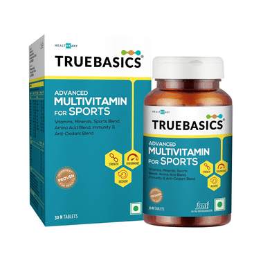 TrueBasics Advanced Multivitamin For Sports With Amino Acids & Antioxidants | For Immunity, Strength & Recovery | Tablet