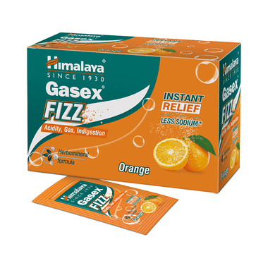 Himalaya Gasex Fizz | | Digestive Wellness| Provides Relief From Acidity & Gas (5gm Each) Orange