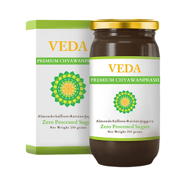 Veda Premium Chyawanprash With Almonds, Saffron, Raisins & Jaggery Sugar Free