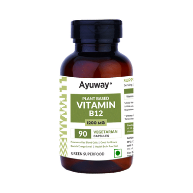 Ayuway Plant Based Vitamin B 12 1200mg Vegicap