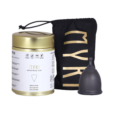 MYKI Silicon Menstrual Cup Black Medium