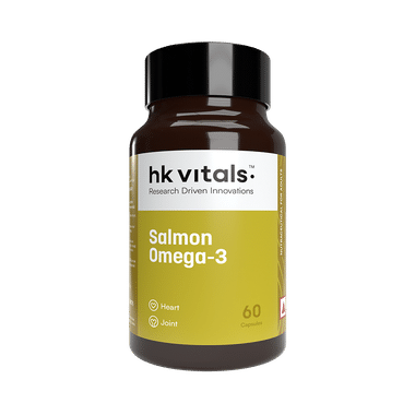 Healthkart HK Vitals Salmon Omega 3 Fish Oil For Heart, Joint & Brain Health | Soft Gelatin Capsule