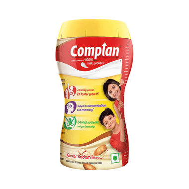 Complan Nutrition Drink Powder For Children | Nutrition Drink For Kids With Protein & 34 Vital Nutrients | Kesar Badam