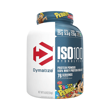 Dymatize Nutrition ISO 100 Hydrolyzed 100% Whey Protein Isloate Powder Fruity Pebbles