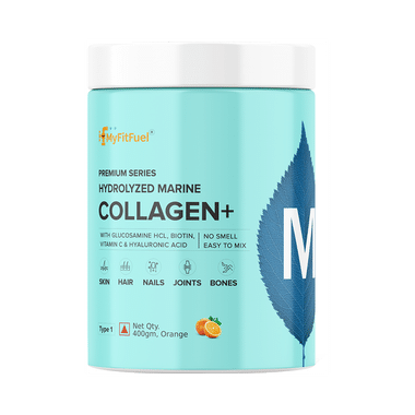 MyFitFuel Premium Series Hydrolyzed Marine Collagen+ With Glucosamine Orange