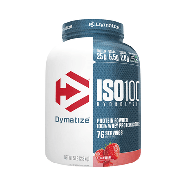 Dymatize Nutrition ISO 100 Hydrolyzed 100% Whey Protein Isloate Powder Strawberry