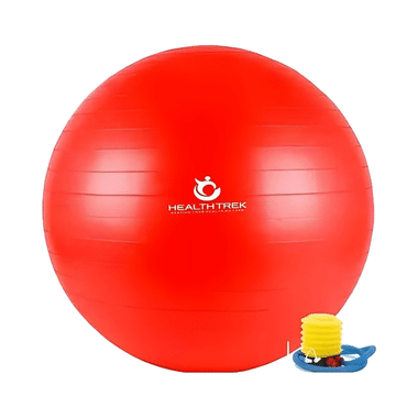 Healthtrek Anti Burst Gym/Yoga/Exercise/Swiss Ball 65cm Red